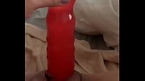 12 inch Big red dildo in open pussy 12 inch Big red dildo in open pussy