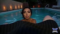 Frida Sante Enjoys a Lively Evening Poolside Session Frida Sante Enjoys a Lively Evening Poolside Session