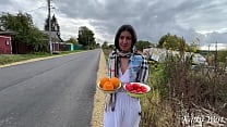 Fucked a village girl in her garden while her husband was not at home Fucked a village girl in her garden while her husband was not at home
