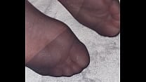 Nylon pantyhose wife
