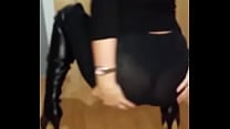 Ass Leggins Negro Sexy fetish boots dominalucia