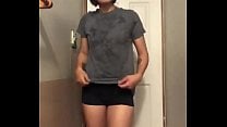 Sexy Petite Teen With Tender Ass Teasing With Spandex