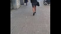 Sexy fat ass girl walking