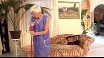 Granny cleaner fucked by young master Granny cleaner fucked by young master