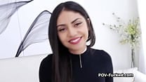 Gorgeous Latina porn star wannabe pov fucked in her high heels