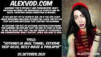 HOTKINKYJO ANAL TUNNEL EXTREME DEEP DILDO BELLY BULGE amp PROLAPSE