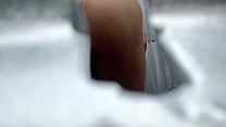 Mujer grabada en cabina al aire libre CHICA BIG ASS 