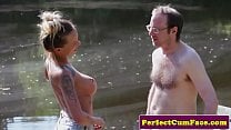 Bigtitted enlgish babe cocksucking outdoors Bigtitted enlgish babe cocksucking outdoors