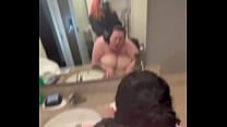 Fucking my BBW Friend in the bathroom while her boyfriend is at work