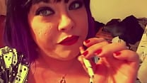 BBW British Domme Tina Snua Lights A Cigarette With Matches With Dangles  OMI  039 s  amp  Drifting