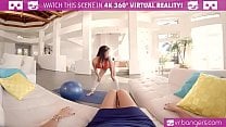 VRBangers com Big tits Latina teases and masturbates during yoga VRBangers com Big tits Latina teases and masturbates during yoga