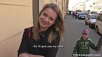 Tricky Agent A blue eyed chick Alena shy but interested