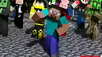 Steve dan ccedil ando com um monte de npc fds kkkkk