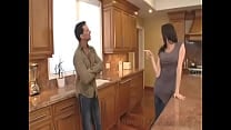 Big Titted Brunette Visiting Her Neighbor Gets Fucked On The Kitchen Counter