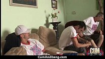 Ebony slut group fucked and facialized 3