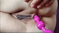 Anal balls masturbation