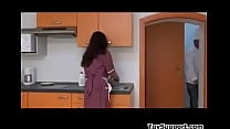 Hairy Woman Being Fucked In A Kitchen