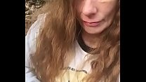 Redhead MILF Masturbates in the Woods