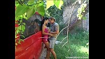 Young busty Ellis gets pounded outdoors Young busty Ellis gets pounded outdoors