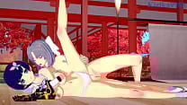 Yozakura and Yumi intense futanari sex Senran Kagura Hentai