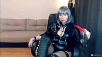 AimeeParadise is the best mature bitch on the web Today this whore is in latex Takes on the role of the Mistress
