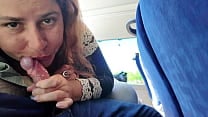 Exhibitionist seduces MILF to Suck amp Jerk his Dick in Bus until He Cums