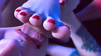 Hottie Babes Playing Footsies Messy Foot Play