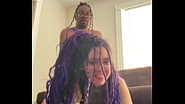 Broke purple dreadhead takes hard dick in rough pounding