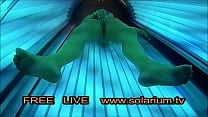 Beautiful girl with nice big breasts masturbates under the www solarium tv Beautiful girl with nice big breasts masturbates under the www solarium tv