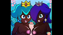 Black Princess Peach amp Rosalina Titfuck