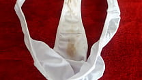 calzon blanco recien usado white used panties