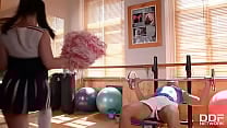 Cheerleader Boot Camp Hot Babes Get Their Cunnies Filled