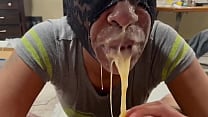 Ebony Slave Puking Orange Creamsicle Milkshake and Sloppy Rimming