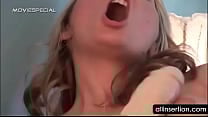 Pussy fucking and dildoing scene with slutty blonde