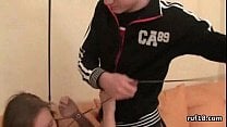 Teen in light bondage
