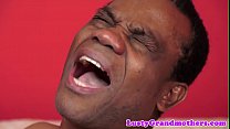 Seductive granny loves black cocks