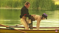 A slim girl jumps on a guys fat cock in a boat on the lake A slim girl jumps on a guys fat cock in a boat on the lake