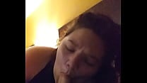 Fat bitch giving mad head in motel