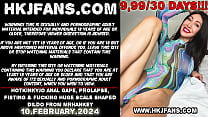 Hotkinkyjo anal gape prolapse fisting amp fucking huge scale shaped dildo from mrhankey