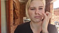 Blonde blows out boogers out of her nose and plays with it nose picking fetish Blonde blows out boogers out of her nose and plays with it nose picking fetish
