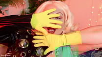 ASMR video yellow household gloves ASMR video yellow household gloves