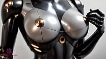 Big Titted Sex Robot Is Ready To Receive Your Cum    Close up   POV   AI 