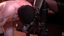 Dominatrix Nika twists her slave  039 s nipples  BDSM game  The slave kisses the boots of Mistress  Dominatrix Nika twists her slave  039 s nipples  BDSM game  The slave kisses the boots of Mistress