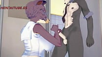 Beastars Furry Yiff Hentai Legosi x Juno Jerk off Boobjob and Anal with cum in her Tits and Ass