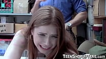 Redhead teen suspect is strip searched and fucked by a guard Redhead teen suspect is strip searched and fucked by a guard