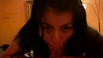 Hot Latina sucking my fat dick