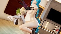 LOL Hentai Jinx Ridding a dick