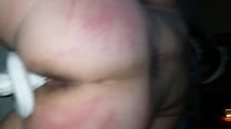 Blindfolded angie taking 8 quot dildo Blindfolded angie taking 8 quot dildo