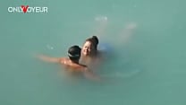 Beach Voyeur Lucky guy caught BBW size mermaid in the sea