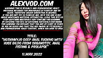 Hotkinkyjo deep anal fucking with huge dildo from Organotoy anal fisting amp prolapse trailer